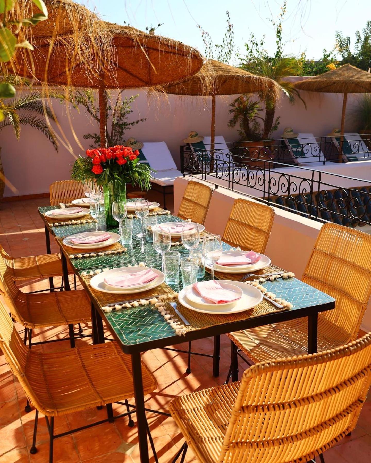 Riad Prive Sadaka Bassin Rooftop 马拉喀什 外观 照片
